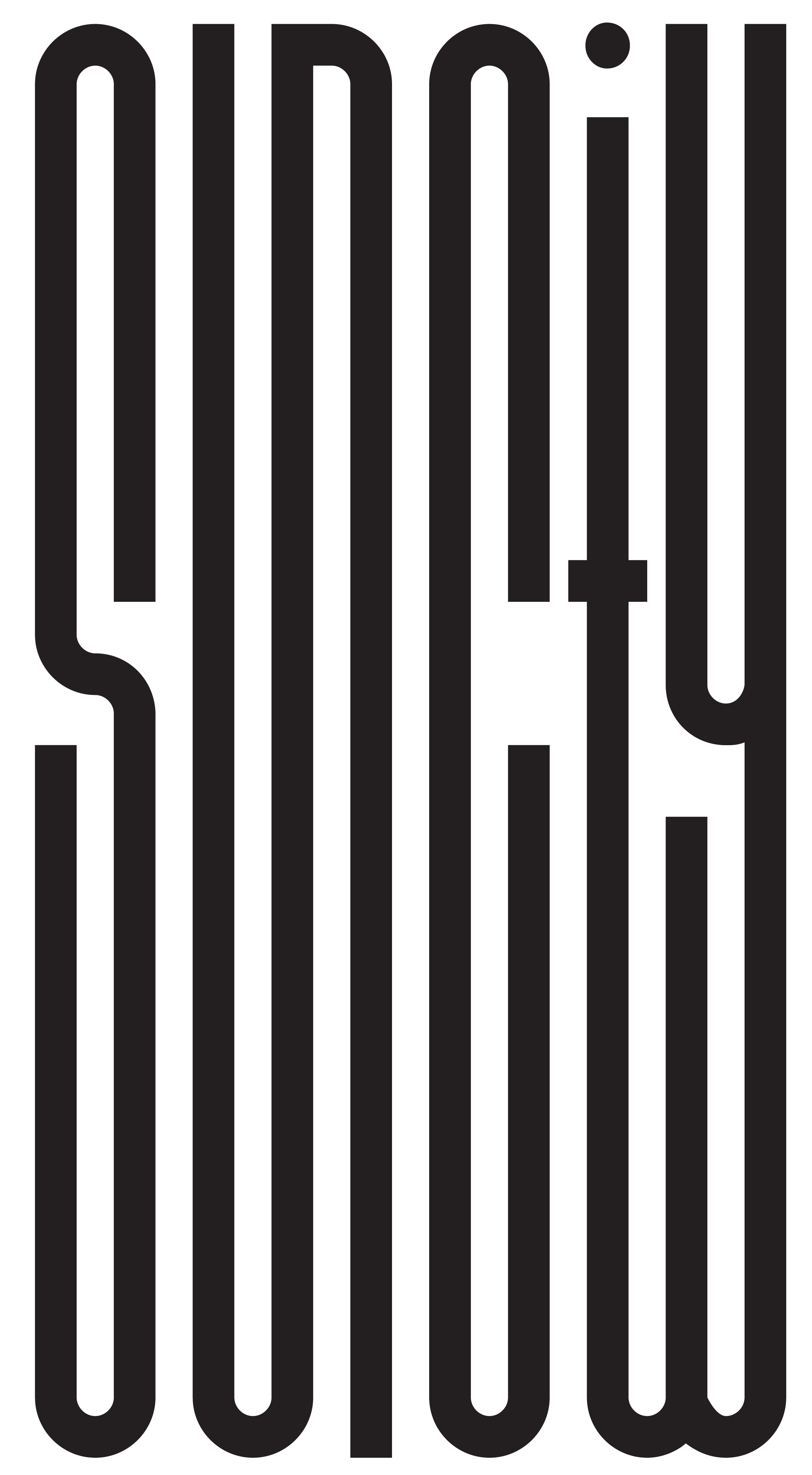 Additive layering example | The two layers keeping the basic shape are in red; the layer adding a flourish to the inline is in black.